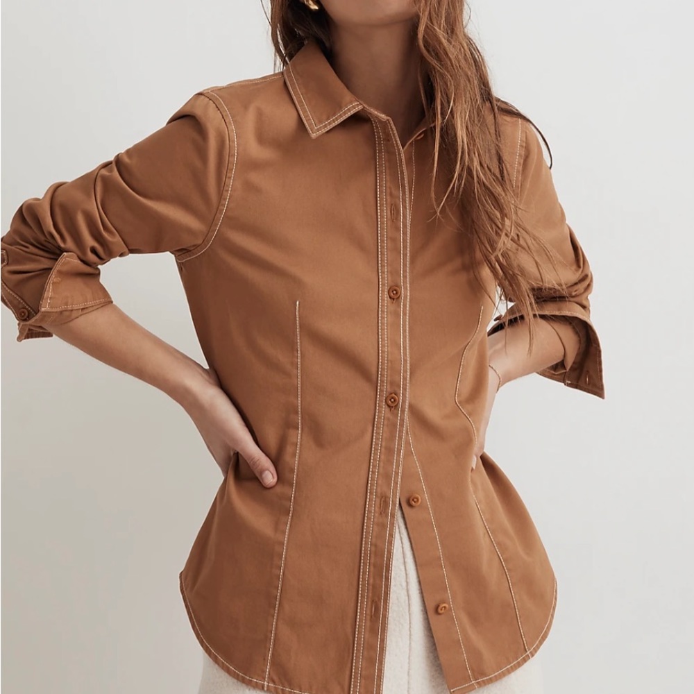 Madewell regenerative Chino darted button up
